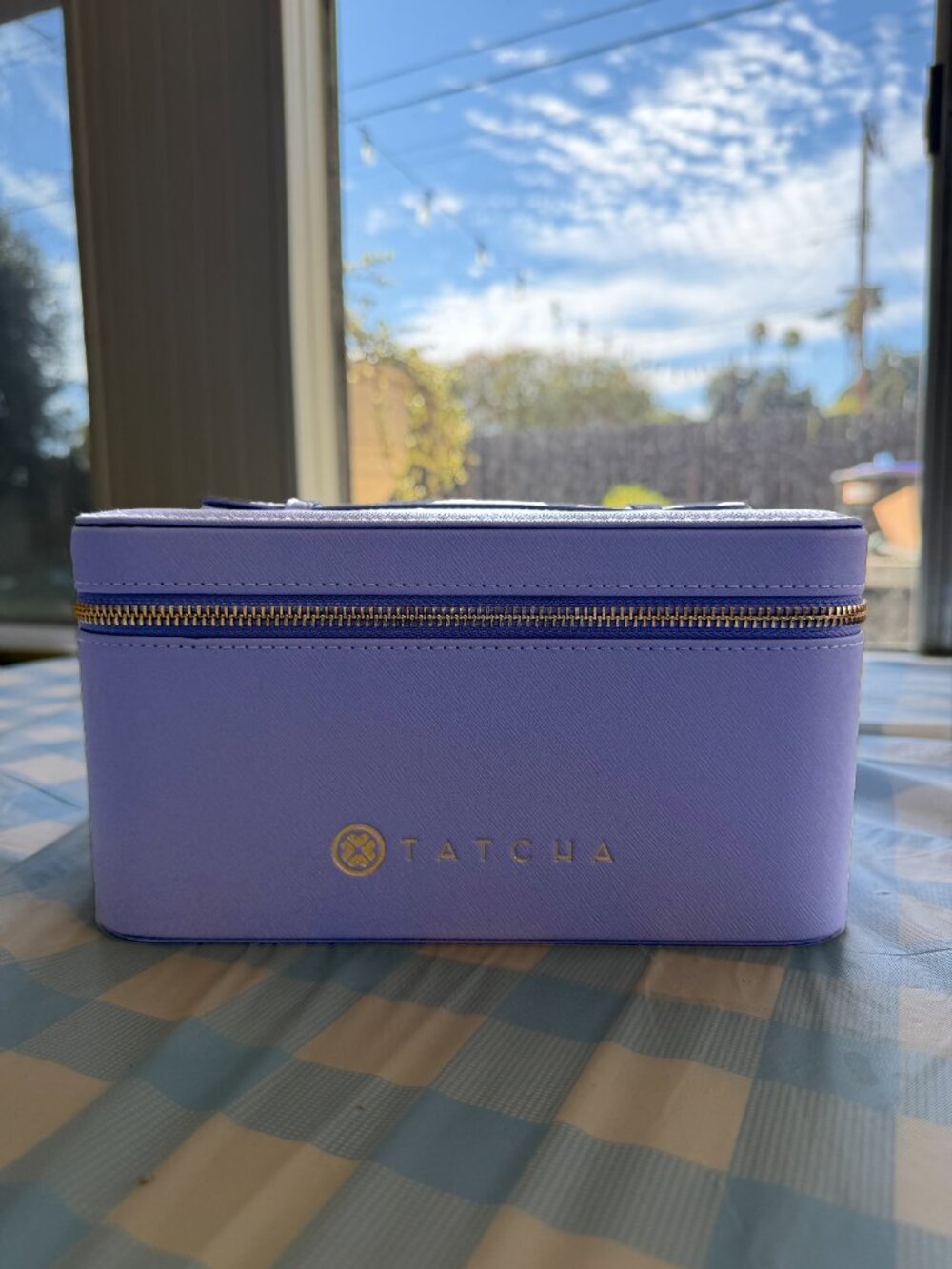 Tatcha Travel Case Toiletry Bag Cosmetic Purple Rare